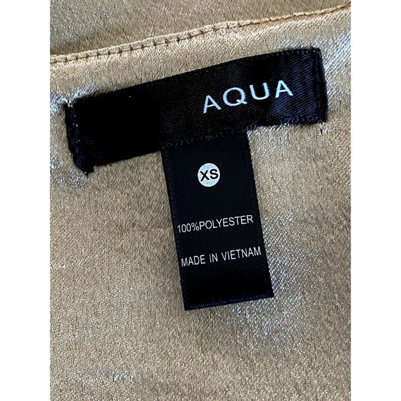 AQUA Gold Metallic Camisole Top Womens Sz XS - Picture 4 of 6